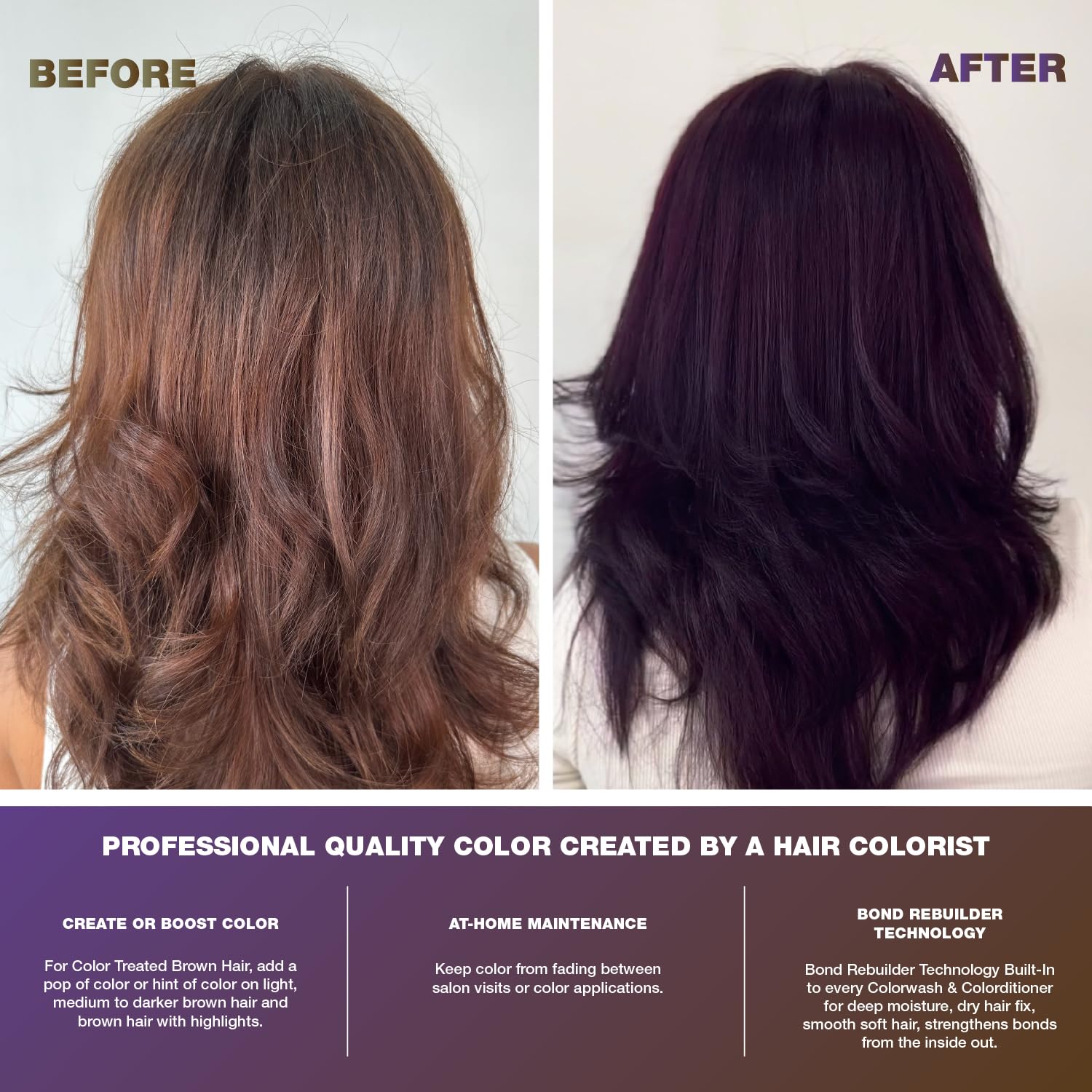 Black Viral Colorwash Purple for Brunettes