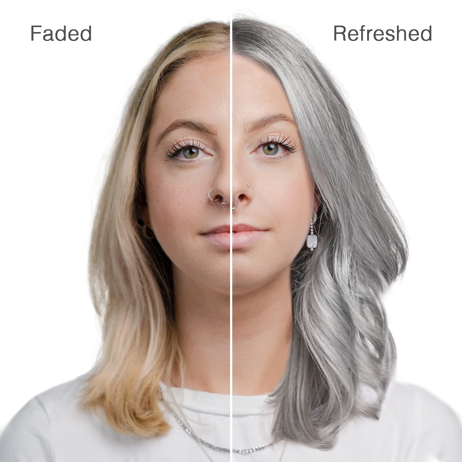 White Smoke Celeb Luxury Viral Pastel Graphite Duo, Color Depositing Colorwash Shampoo & Conditioner with Bondfix Bond Rebuilder, Semi Permanent Hair Colour Glaze, Maintains and Refreshes Metallic Silver Color