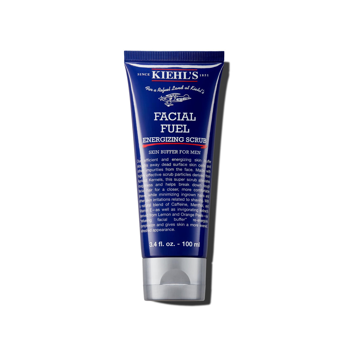 White Smoke Kiehl's - Facial Fuel Face Men's Energizing Scrub, Exfoliates and Smooths Skin