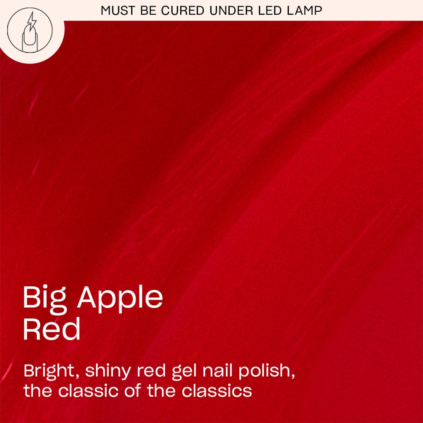 Dark Red OPI GelColor Big Apple Red | Opaque Bright Red Crème LED Cure Gel Nail Polish | Salon-Quality Shine, Long-Lasting Wear | Vegan & HEMA Free | 0.5 Fl Oz
