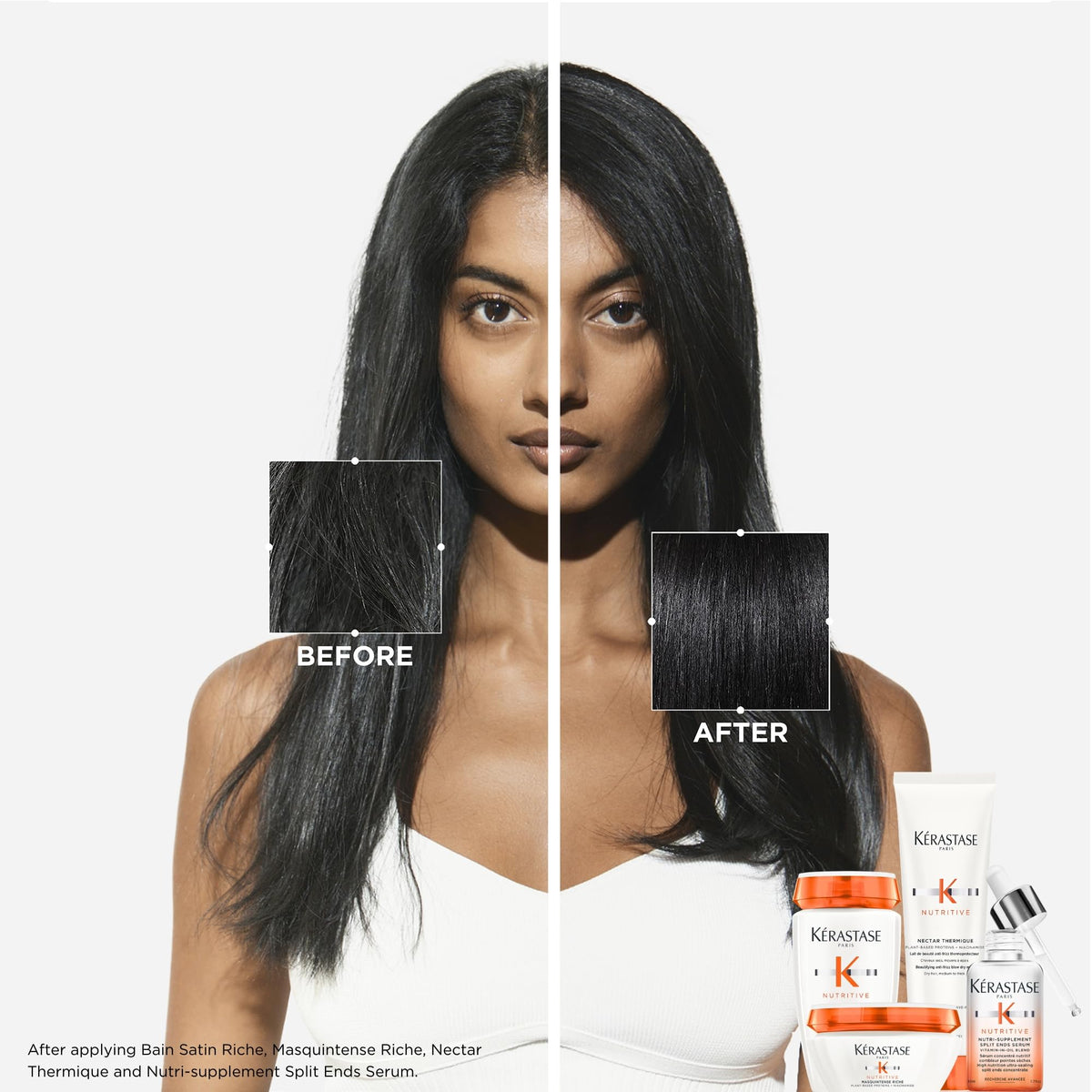 White Smoke KERASTASE Nutritive Bain Satin Riche Shampoo – For Dry Hair