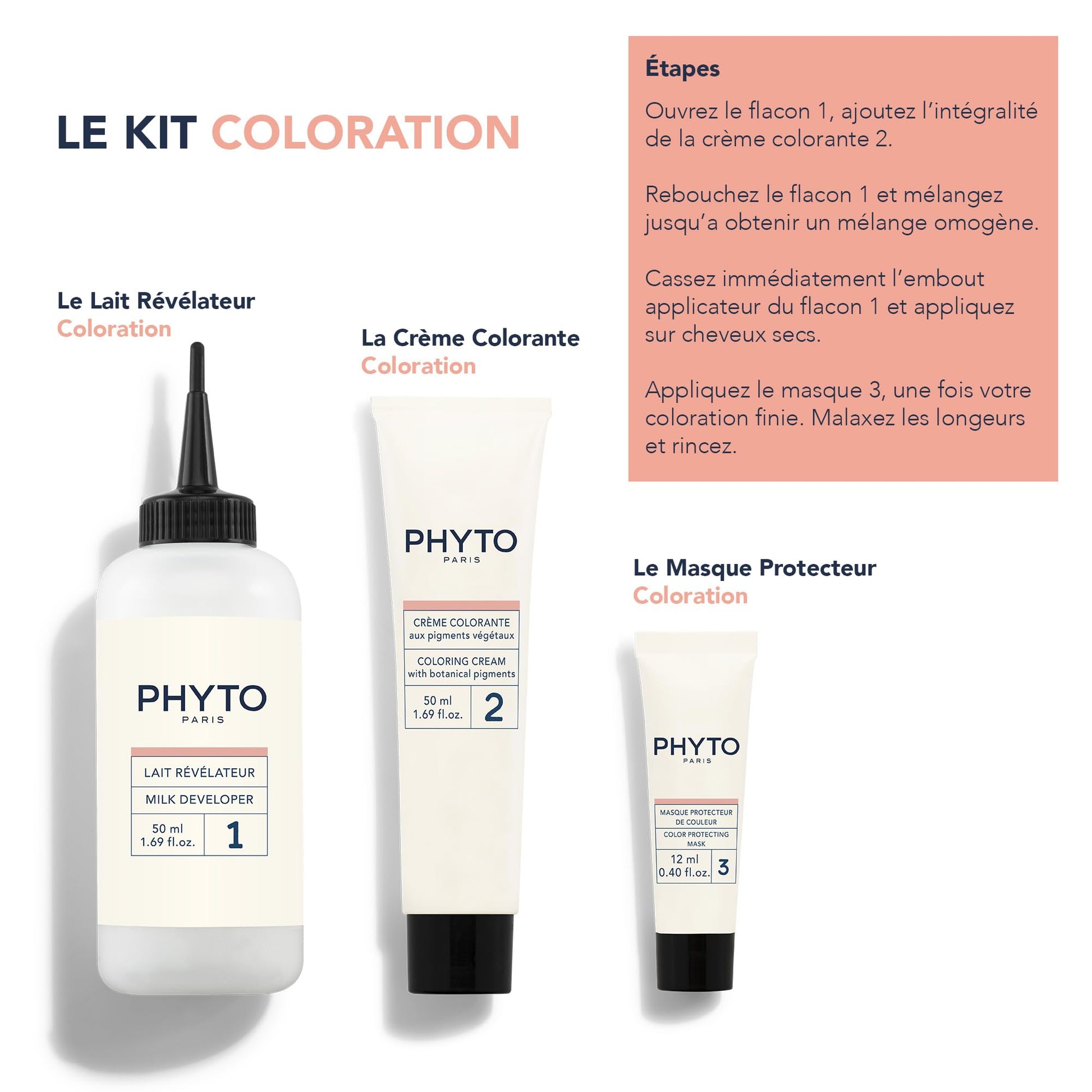 White Smoke PHYTO Phytocolor Permanent Hair Color, 6.3 Dark Golden Blonde, with Botanical Pigments, 100% Grey Hair Coverage, Ammonia-free, PPD-free, Resorcin-free, 0.42 oz.