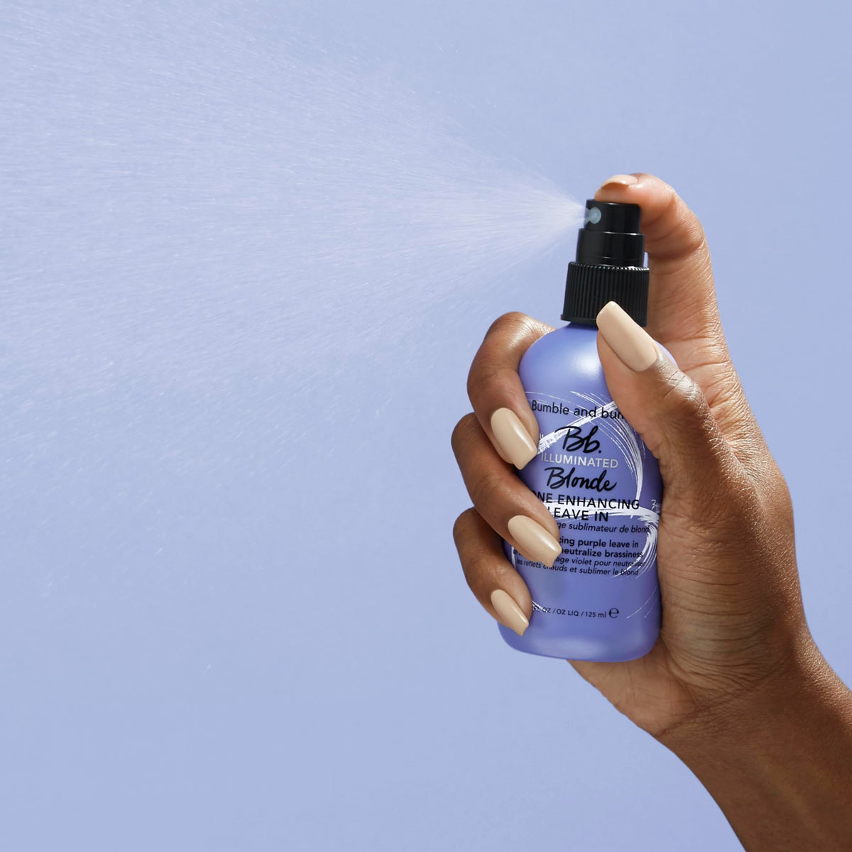 Light Steel Blue Bumble and bumble. Illuminated Blonde Tone Enhancing Purple Leave-in Treatment Spray | Neutralize Brassiness | Heat Protection, Hydrating, Anti Frizz, Color Safe | Curl, Wavy, Straight, 4.2 Fl Oz