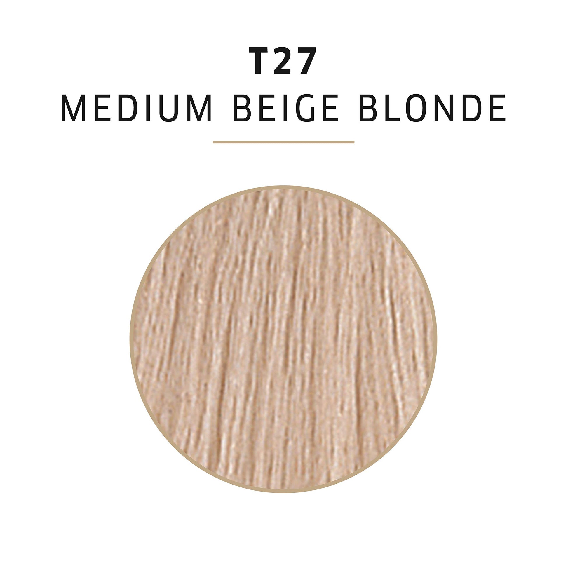 White Smoke WELLA colorcharm Hair Toner, Neutralize Brass With Liquifuse Technology, T27 Medium Beige Blonde, 1.4 oz (Pack of 2)