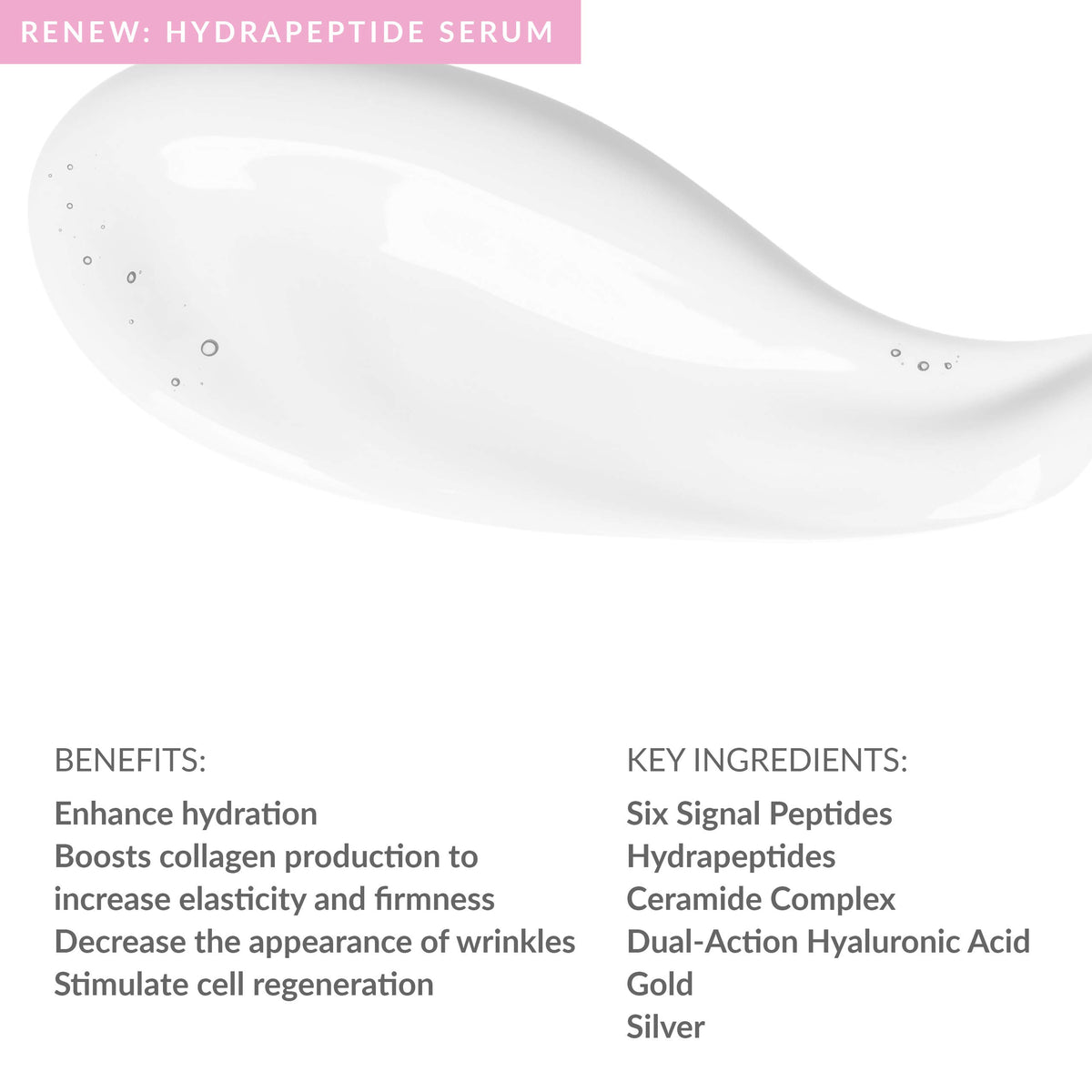 White Smoke PMD Renew Hydrapeptide Serum, 30 ml