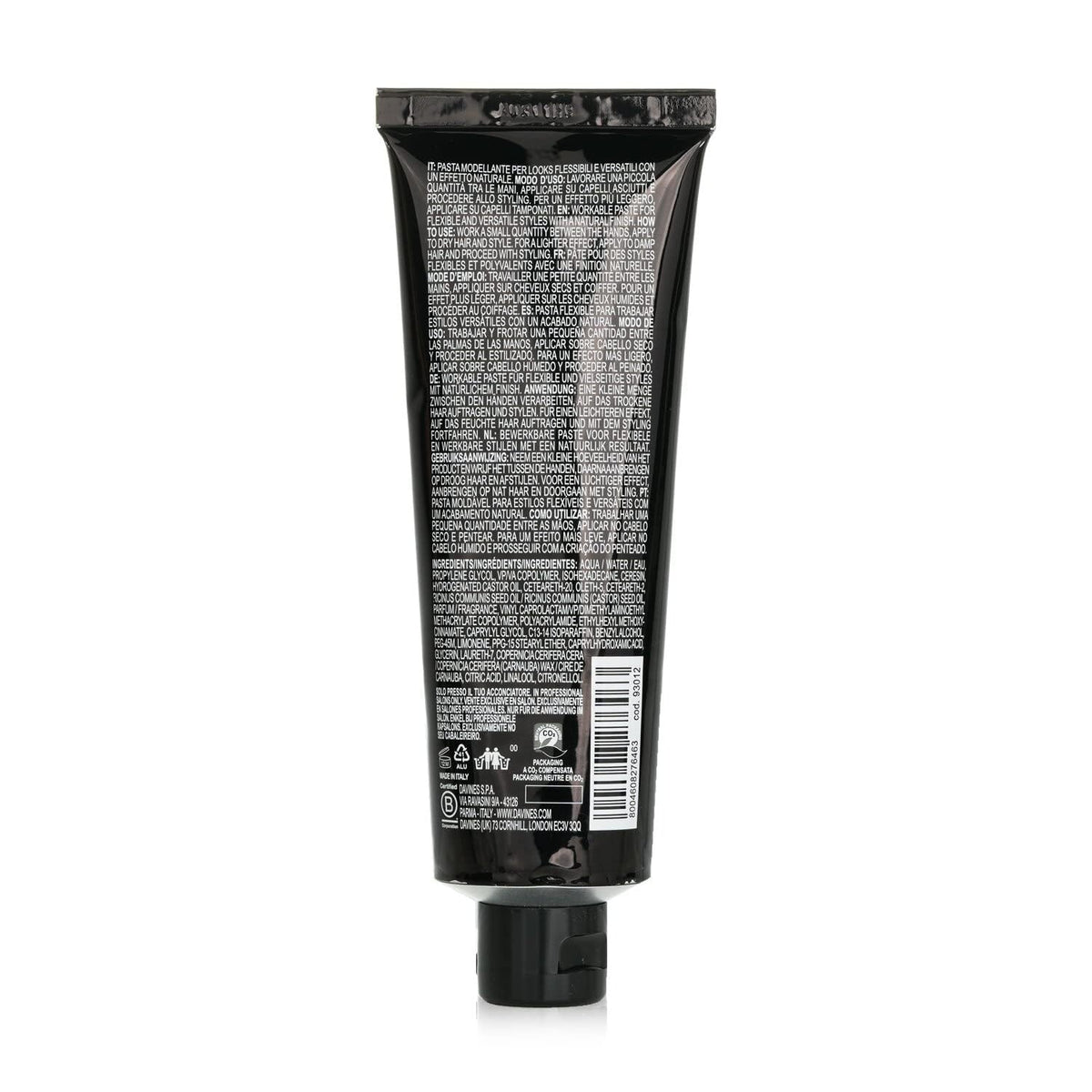White Smoke Davines Pasta & Love Medium hold workable styling paste, natural finish
