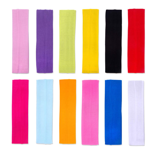 White Smoke DERAYEE Women Yoga Hair Bands, 12 Colors Soft Elastic Headbands for Sport Workout Head wrap accessories