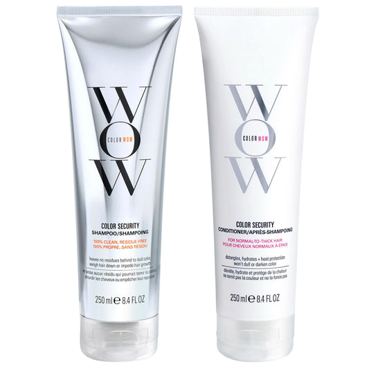 White Smoke COLOR WOW Dream Clean Duo - 100% clean, sulfate-free COLOR SECURITY SHAMPOO and weightless COLOR SECURITY CONDITIONER- for Normal to Thick Hair| Achieve Super Glossy, Hydrated Hair
