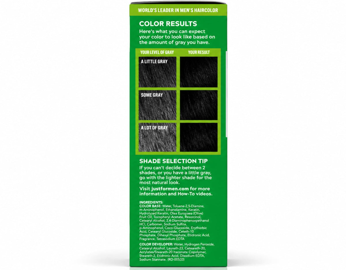 White Smoke JUST FOR MEN Hair Color H-55 Real Black 1 Each (Pack of 5)