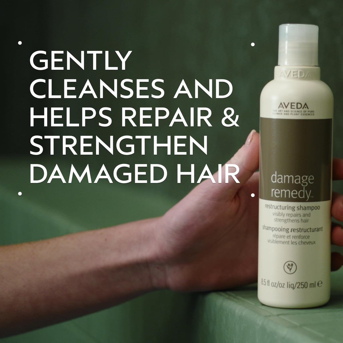 Dark Slate Gray AVEDA Damage Remedy Restructuring Shampoo for Damaged Hair | Repairs and Strengthens Damaged Hair | with Quinoa Protein | 92% Naturally Derived, 8.5 Fl Oz