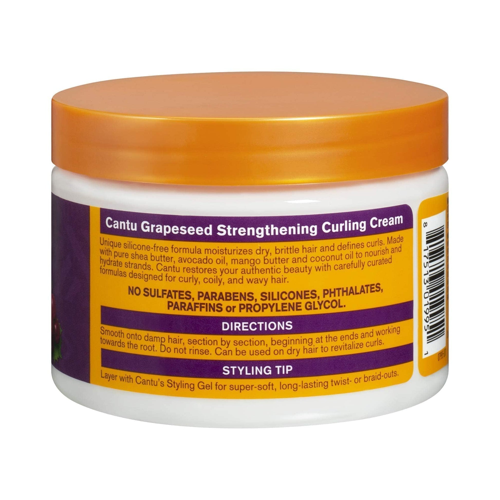 Dark Salmon Cantu Grapeseed Strengthening Curl Cream, 12 oz