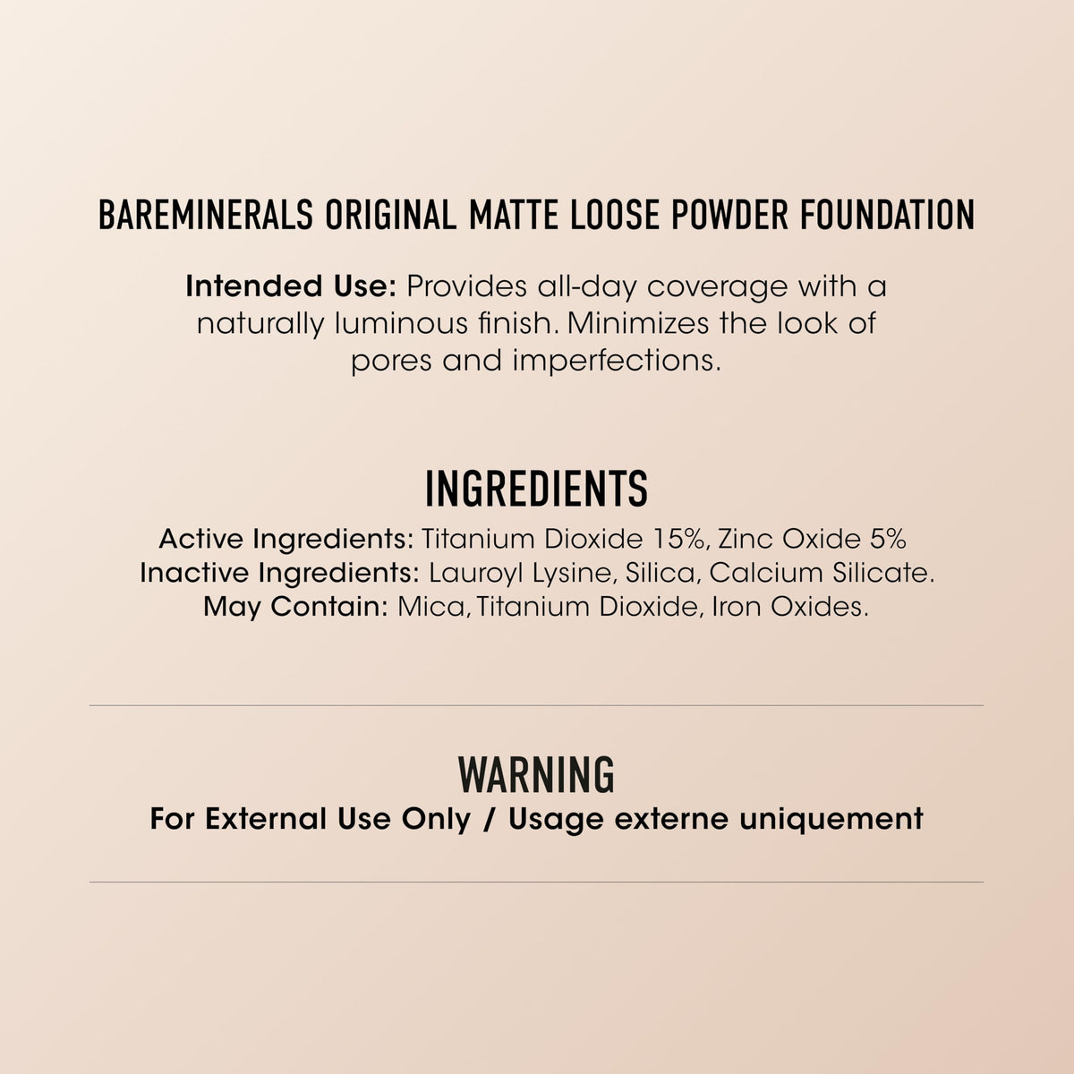 Light Gray Original Matte Loose Mineral Foundation SPF 15, 19 Tan, Vegan, Cruelty-Free & Dermatologist-Tested