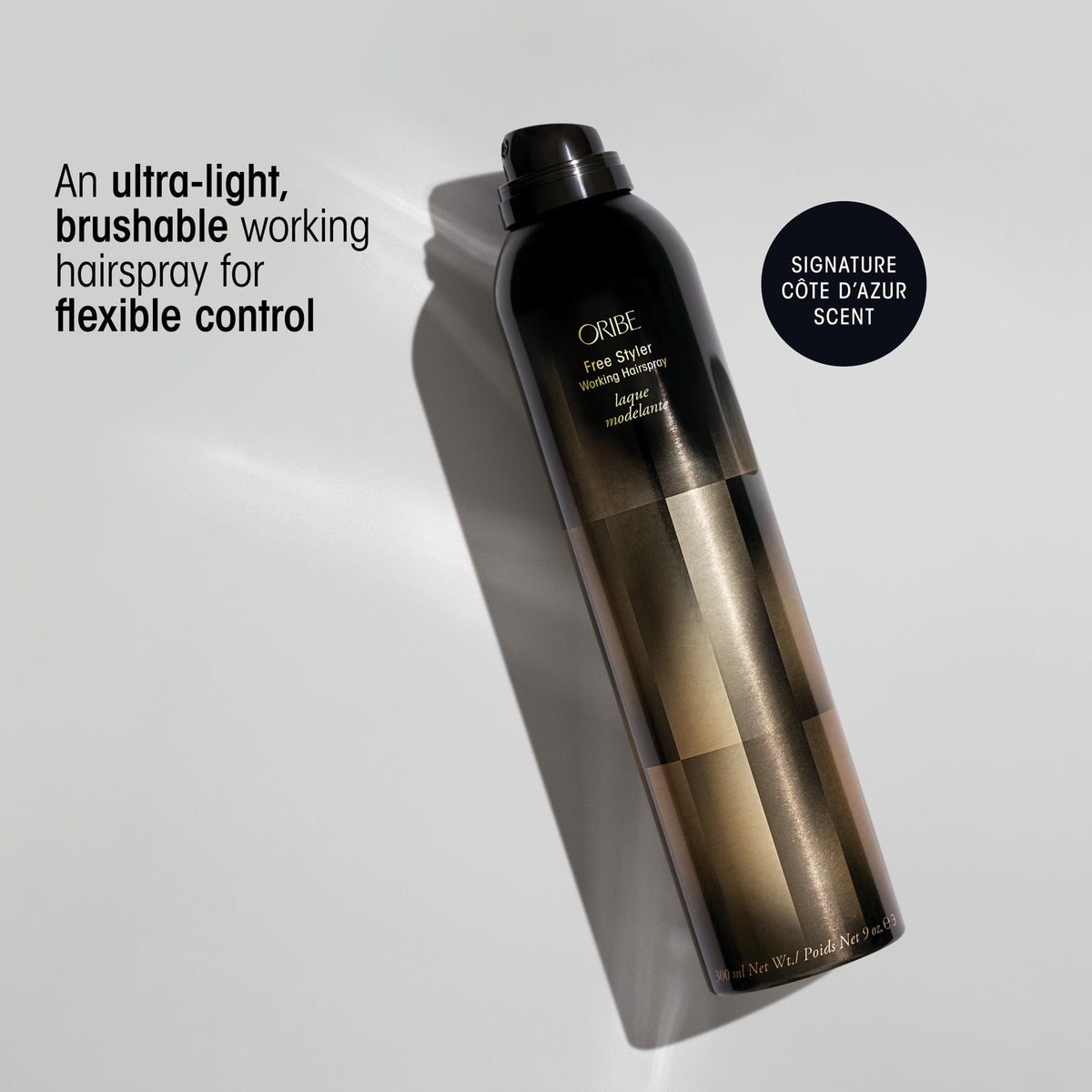 Light Gray Oribe Free Styler Working Hair Spray - Light, Brushable Hold - 9oz