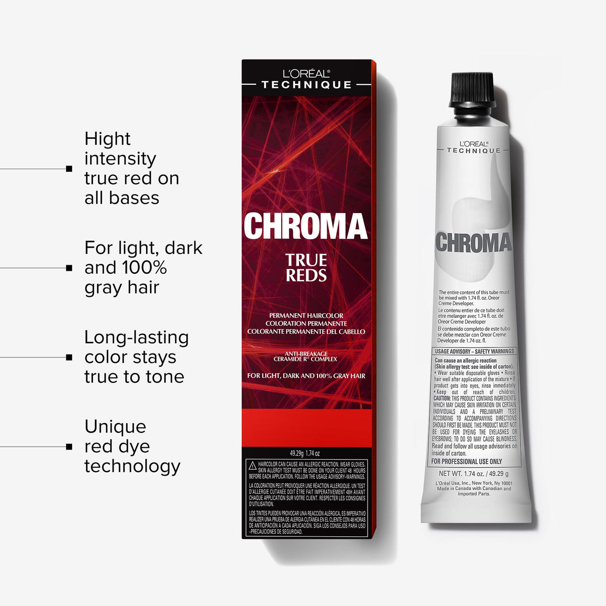 White Smoke L'Oréal Technique Chroma True Reds Permanent Hair Color - Sangria
