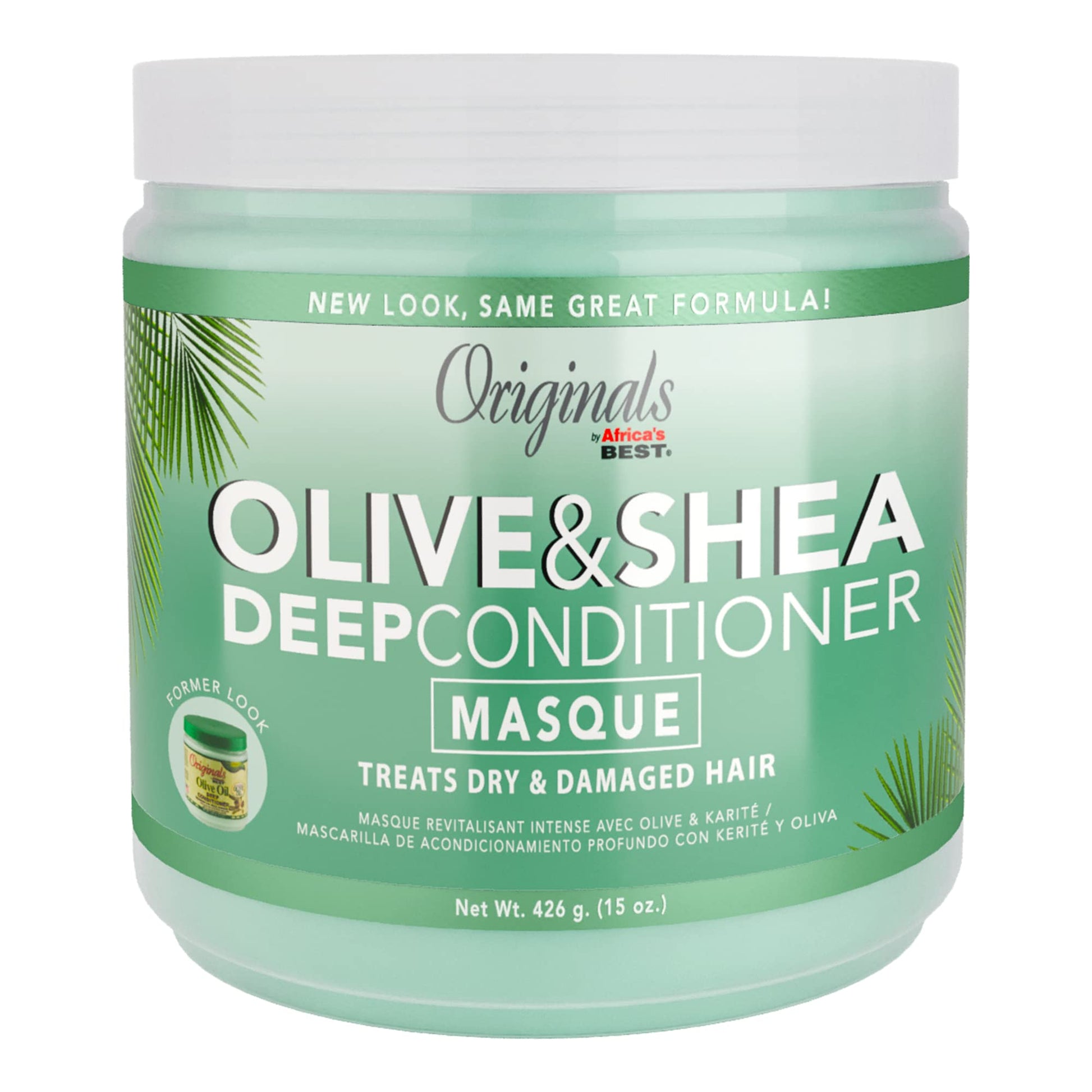 Gray Originals by Africa's Best Clean & Conditioned Bundle Includes Olive & Shea Shampoo, Olive & Shea Deep Conditioner, Olive & Shea Leave In Conditioner, Olive & Clove Oil Therapy