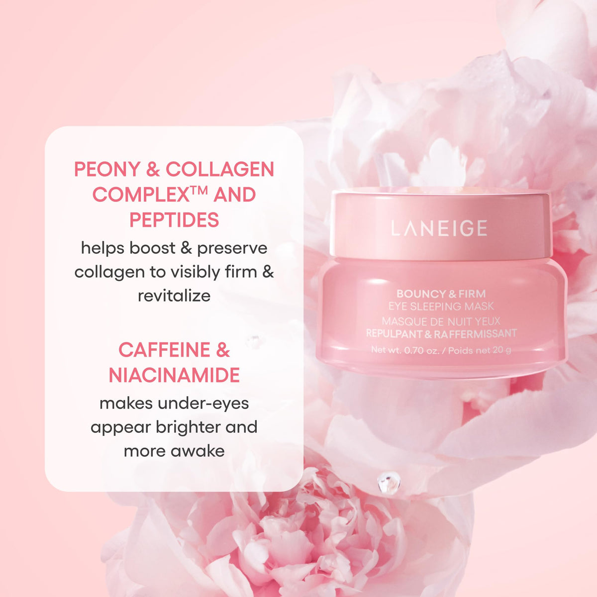 Misty Rose LANEIGE Bouncy & Firm Eye Sleeping Mask