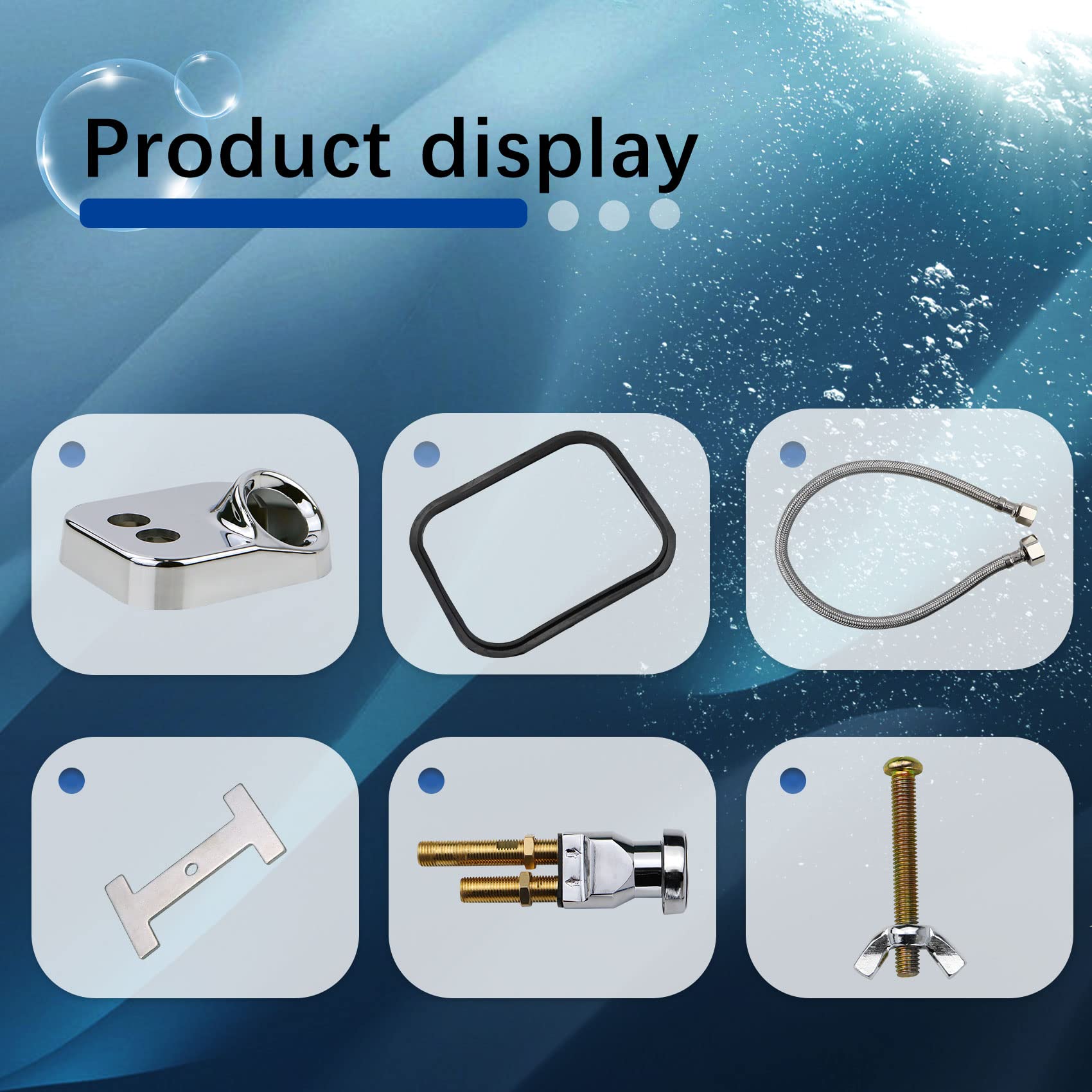 Light Gray Karagas Salon Shampoo Bowl Faucet Vacuum Breaker Kit, Salon Shampoo Bowl Salon Sink Faucet & Vacuum Breaker with Sprayer and Hose for Shampoo Bed,Hair Salon Sink Faucet Sprayer Hose Set