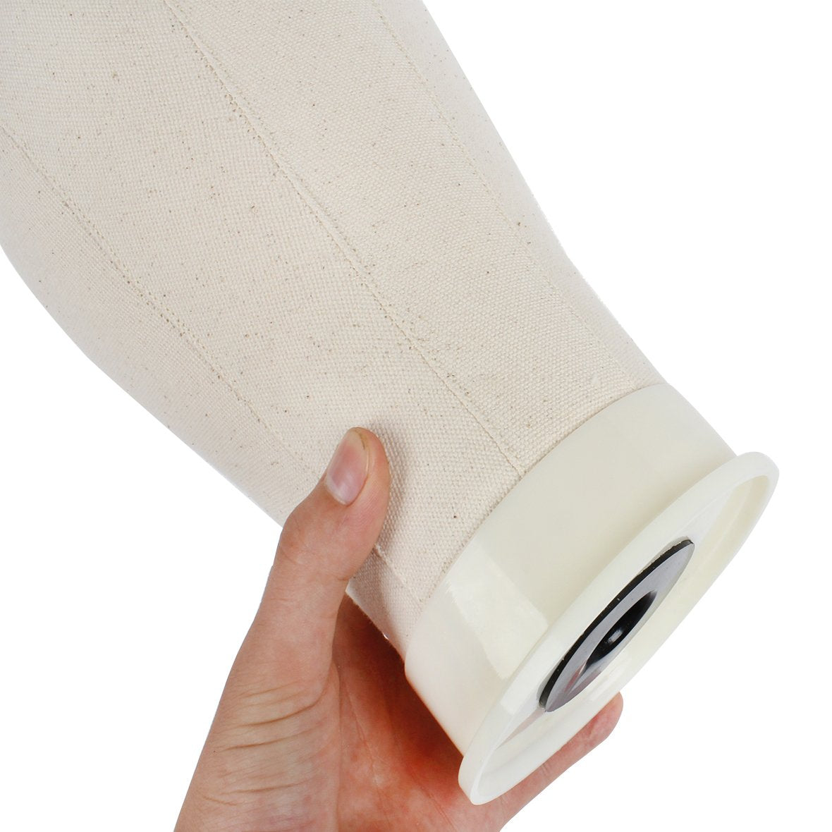 White Smoke Leeven 21"-24" Poly Canvas Block Head Professional Mannequin Canvas Head for Making, Drying,Styling Wigs with Table Clamp Stand 22 Inch