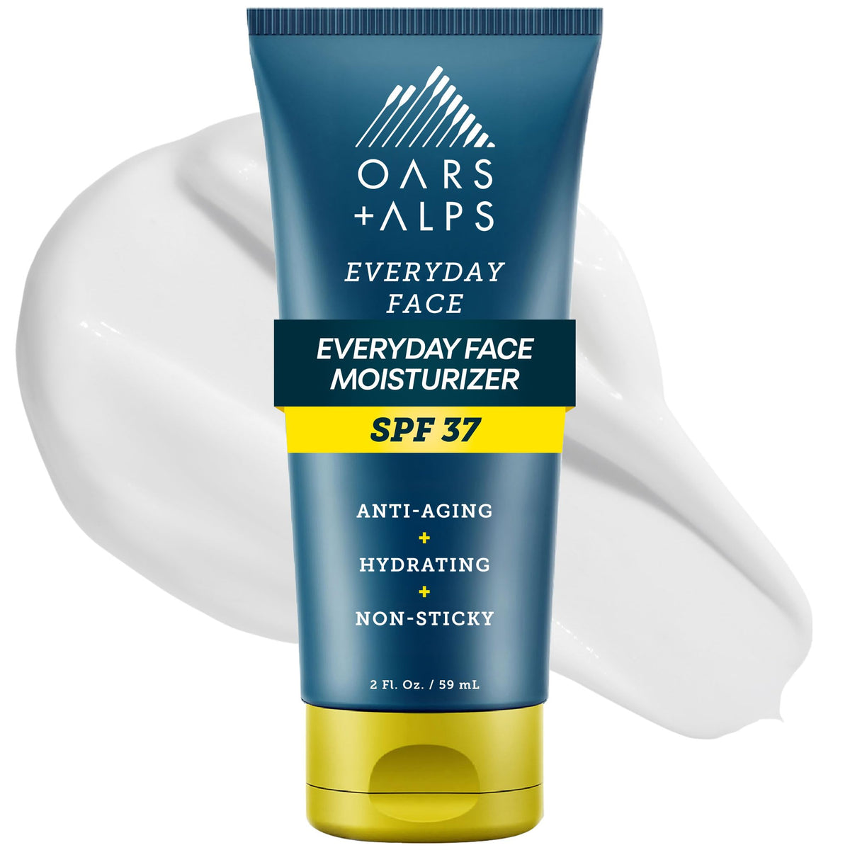 White Smoke Oars + Alps Everyday SPF 37 Face Sunscreen Moisturizer, 1pk, 2oz