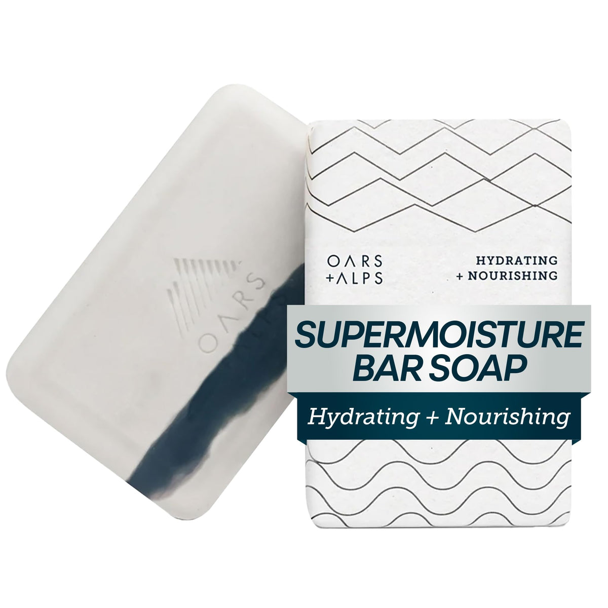 White Smoke Oars + Alps Exfoliating & Moisturizing Mens Bar Soap, Shea Butter, 1pk