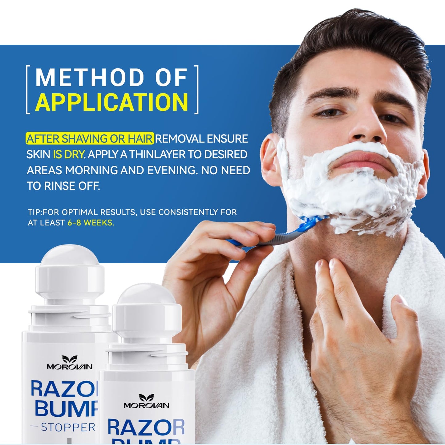 White Smoke Razor Bumps Ingrown Hair Treatment: 3.38fl.oz Smoothing Solution for Body, Beard & Bikini Area Post Waxing After Shaving Serum for Ingrown Hair & Razor Burn - Women & Men