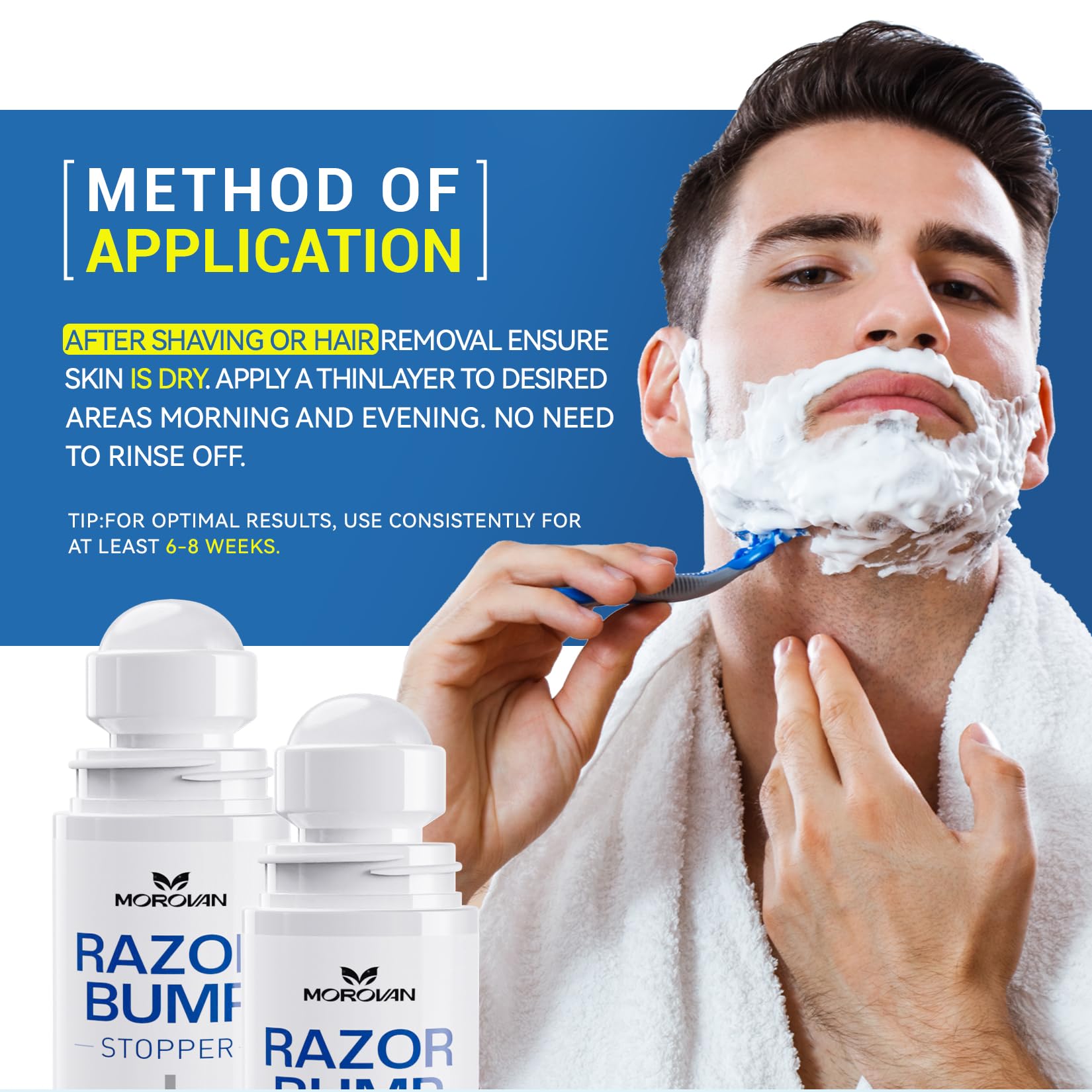 White Smoke Razor Bumps Ingrown Hair Treatment: 3.38fl.oz Smoothing Solution for Body, Beard & Bikini Area Post Waxing After Shaving Serum for Ingrown Hair & Razor Burn - Women & Men