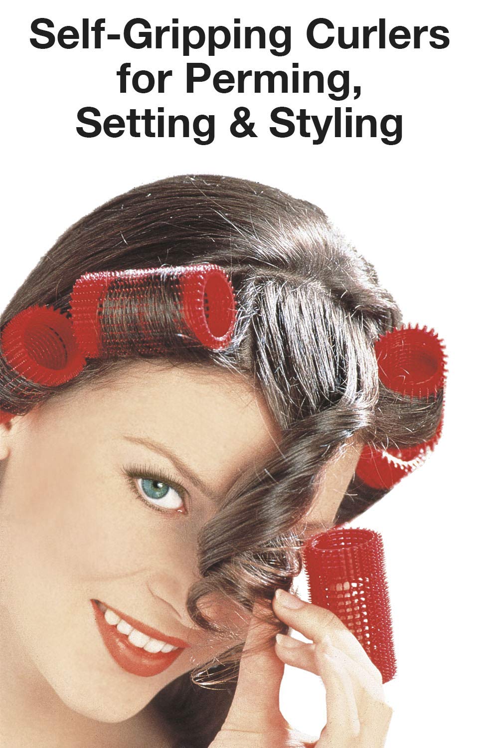 White Smoke Olivia Garden Jet Set EZ Grip Self-Gripping Curlers - Hair Rollers for Setting or Perming - Style Curls and Waves, 1 3/4" - 3 Count