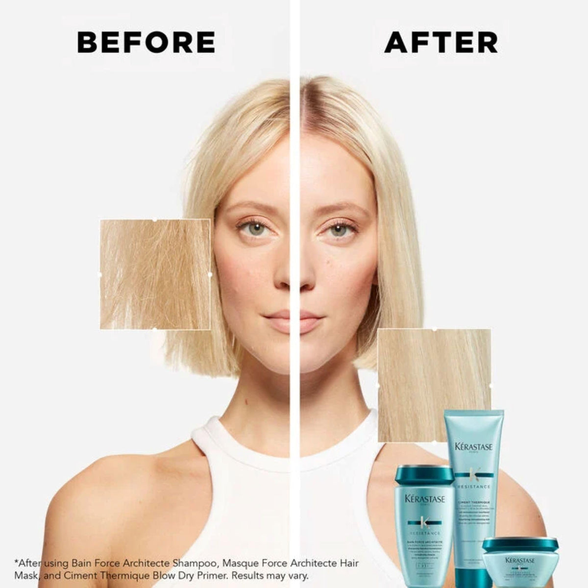 White Smoke KERASTASE Resistance Shampoo for Damage from Heat Styling, 16.9 Fl Oz