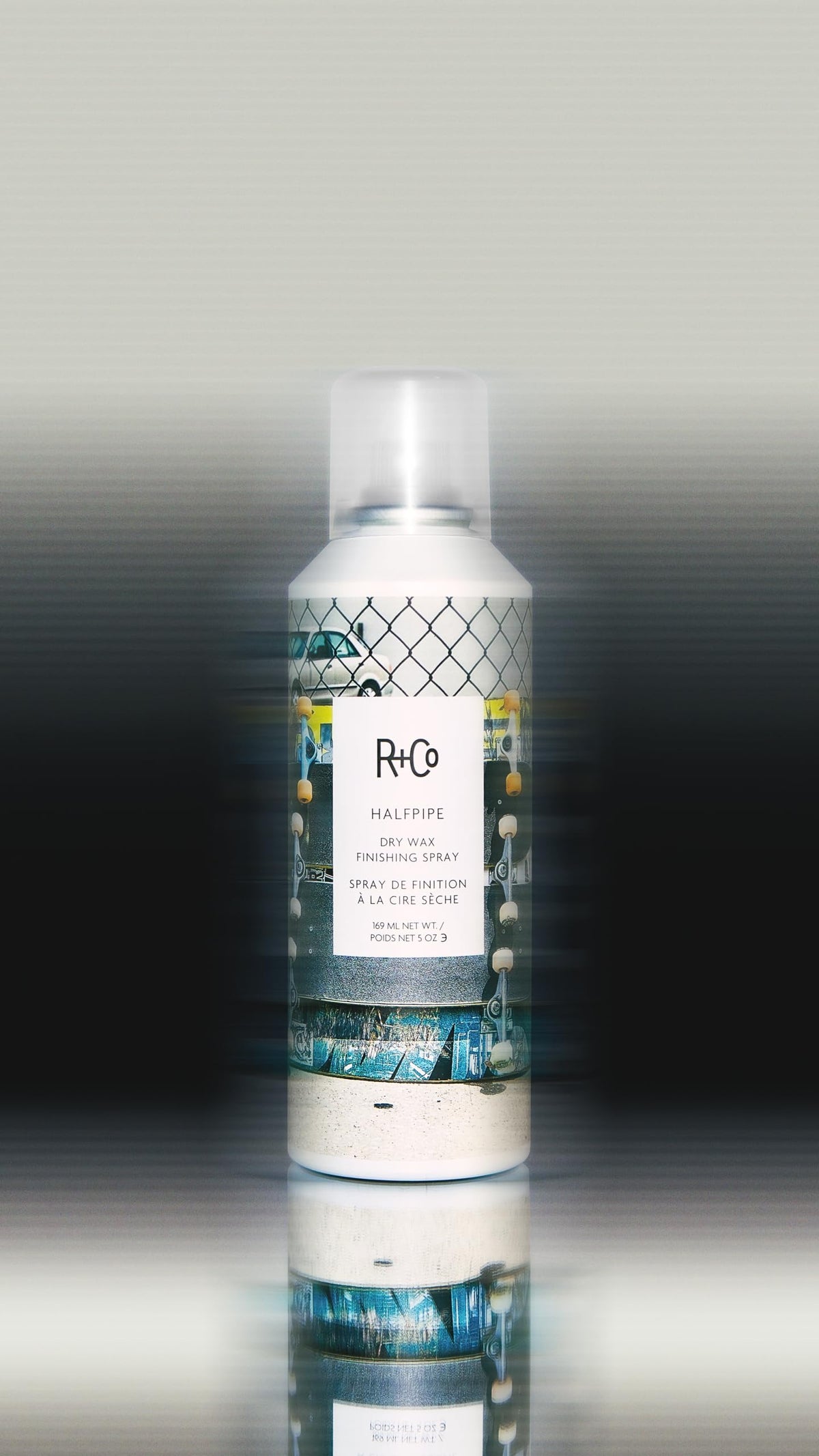 Black R+Co HALFPIPE Dry Wax Finishing Spray, 5 Oz