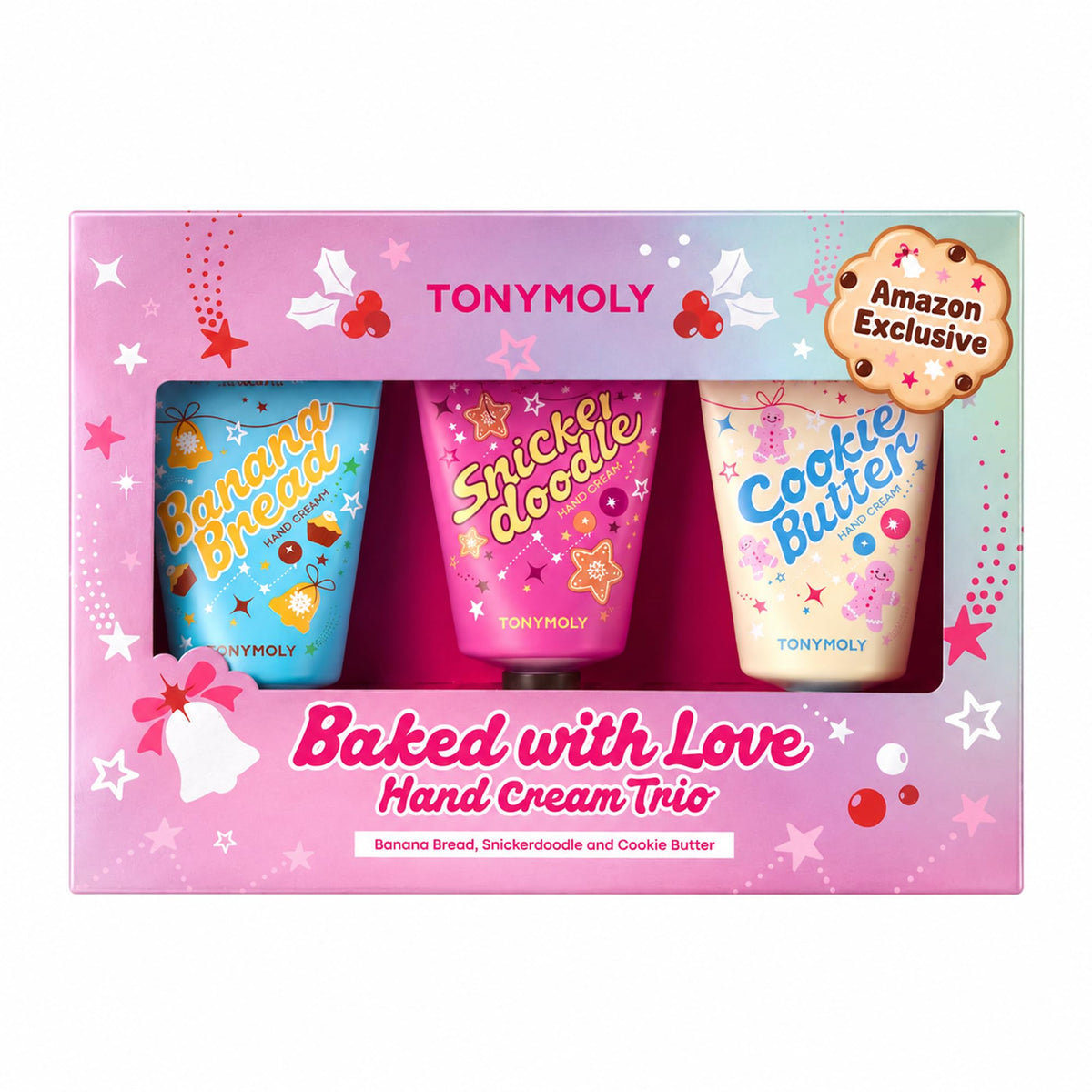 Plum TONYMOLY Baked With Love Hand Cream Trio, Korean Shea Butter Gift Set of 3