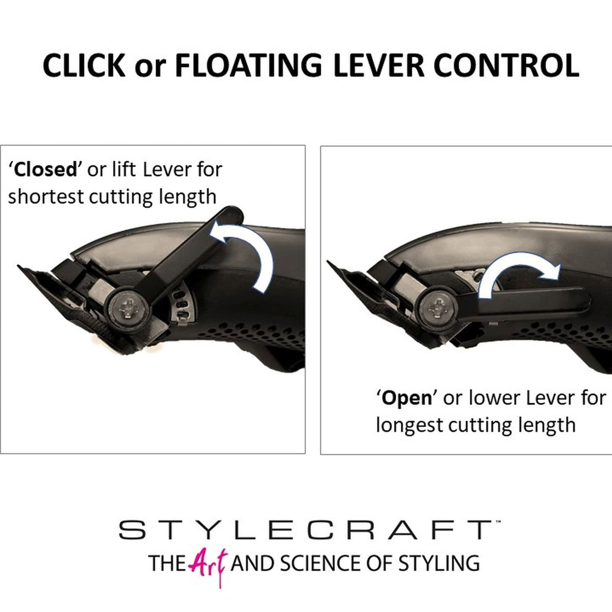 White Smoke STYLECRAFT Rogue Clipper & Trimmer Combo, Magnetic Motor, Up to 10000 RPM