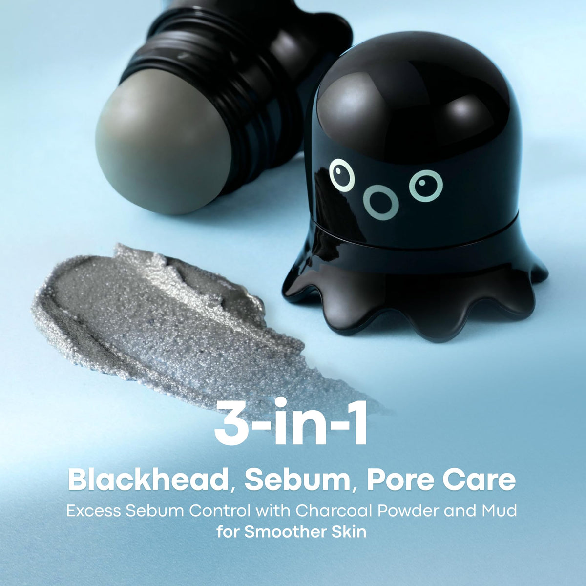 Black TONYMOLY Tako Pore Black Head Scrub Stick, Easter Basket Stuffer, Deep Cleansing Pore Remover, Characol Blackhead Remover for Face, Nose, Women + Men