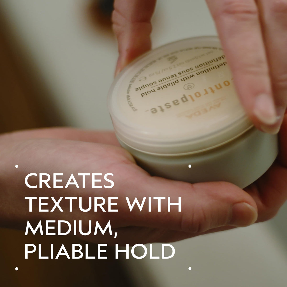 Slate Gray Aveda Control Paste Hair Pomade | Adds Texture and Medium, Pliable Hold | For All Hair Types | Aroma of Ylang Ylang, Clove, Clary Sage | 2.5 Ounce