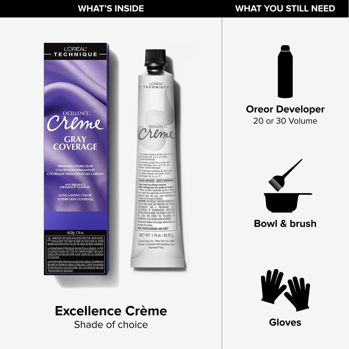 White Smoke L'Oréal Technique Excellence Crème Permanent Color – Light Golden Brown