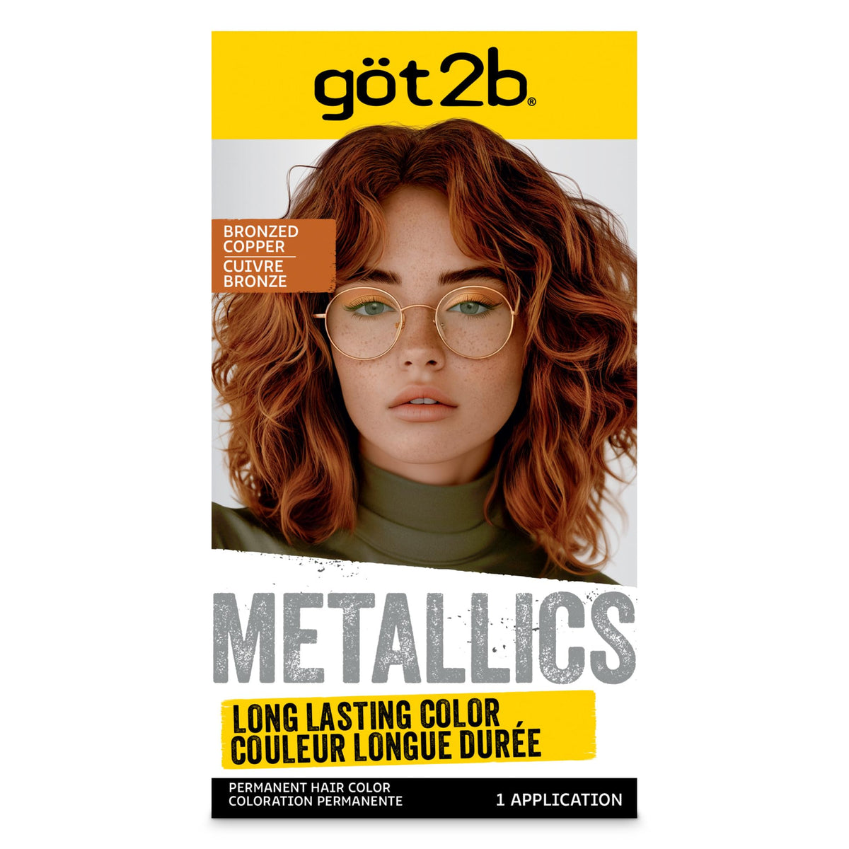 White Smoke got2b Metallics Permanent Hair Color, Bronzed Copper, 7.05 Oz