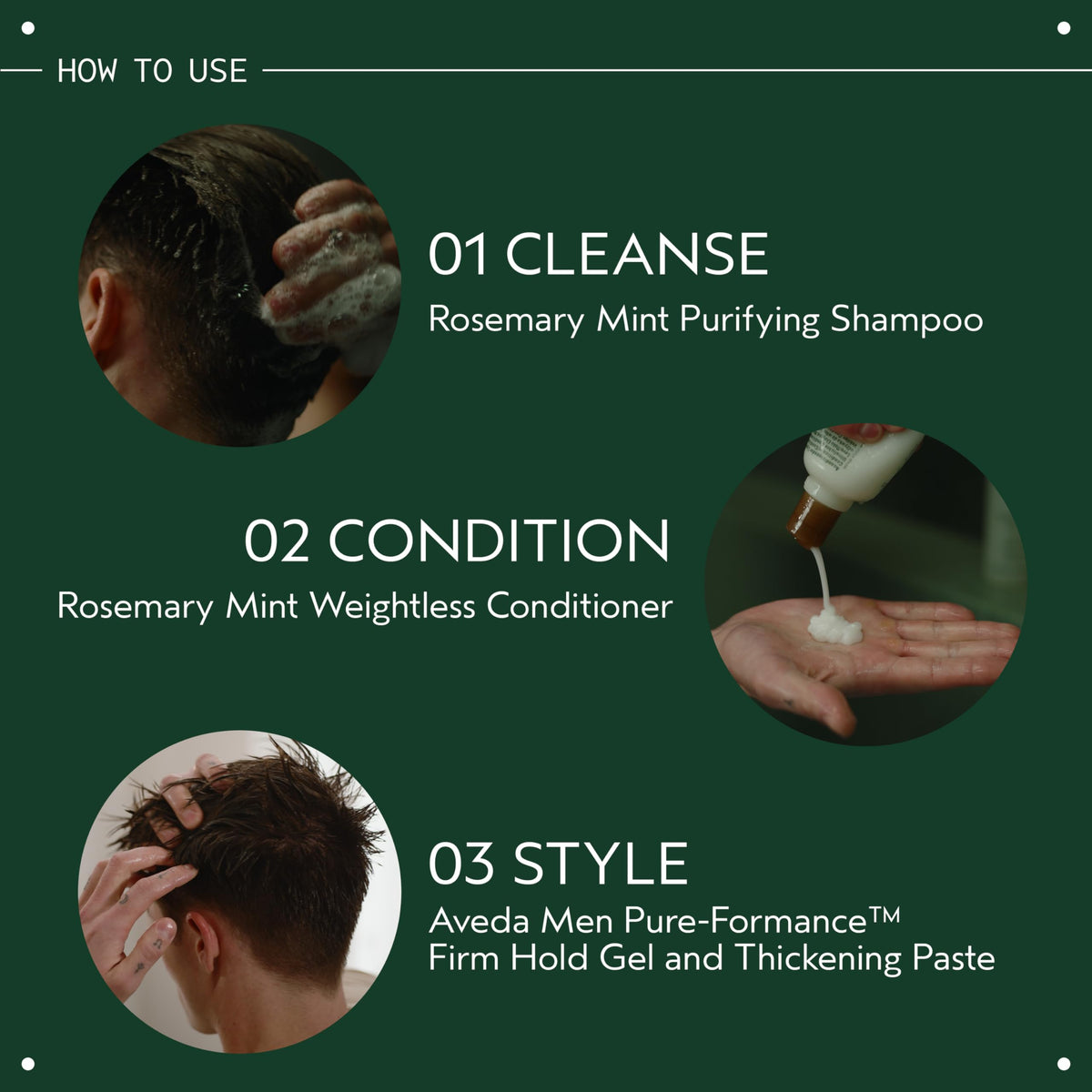 Dark Slate Gray AVEDA Rosemary Mint Weightless Conditioner | Lightweight Daily Conditioner | Adds Body & Shine| For Normal to Oily Hair, Fine to Medium Hair | Invigorating Aroma | 97% Naturally Derived*, 1.7 Fl Oz