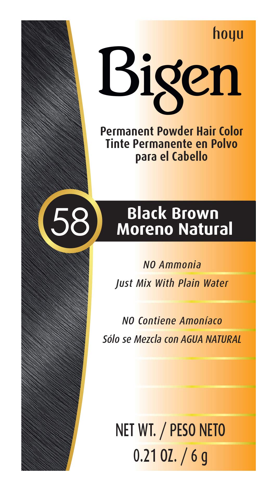 White Smoke #58 Black Brown Bigen Permanent Powder - 12 Pack
