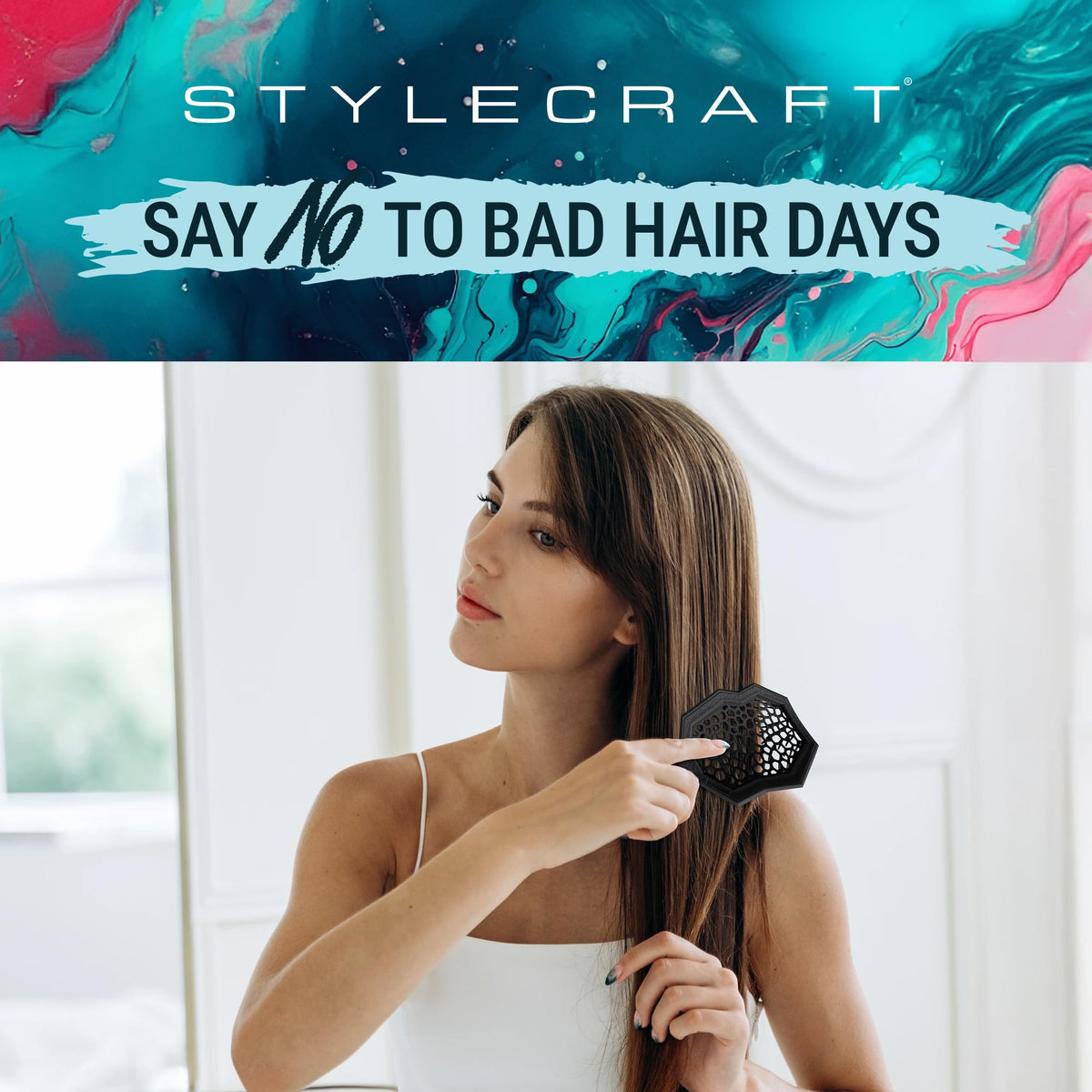 Lavender StyleCraft NoKNOTS Detangler Brush Knot Free Hair Brush for Women