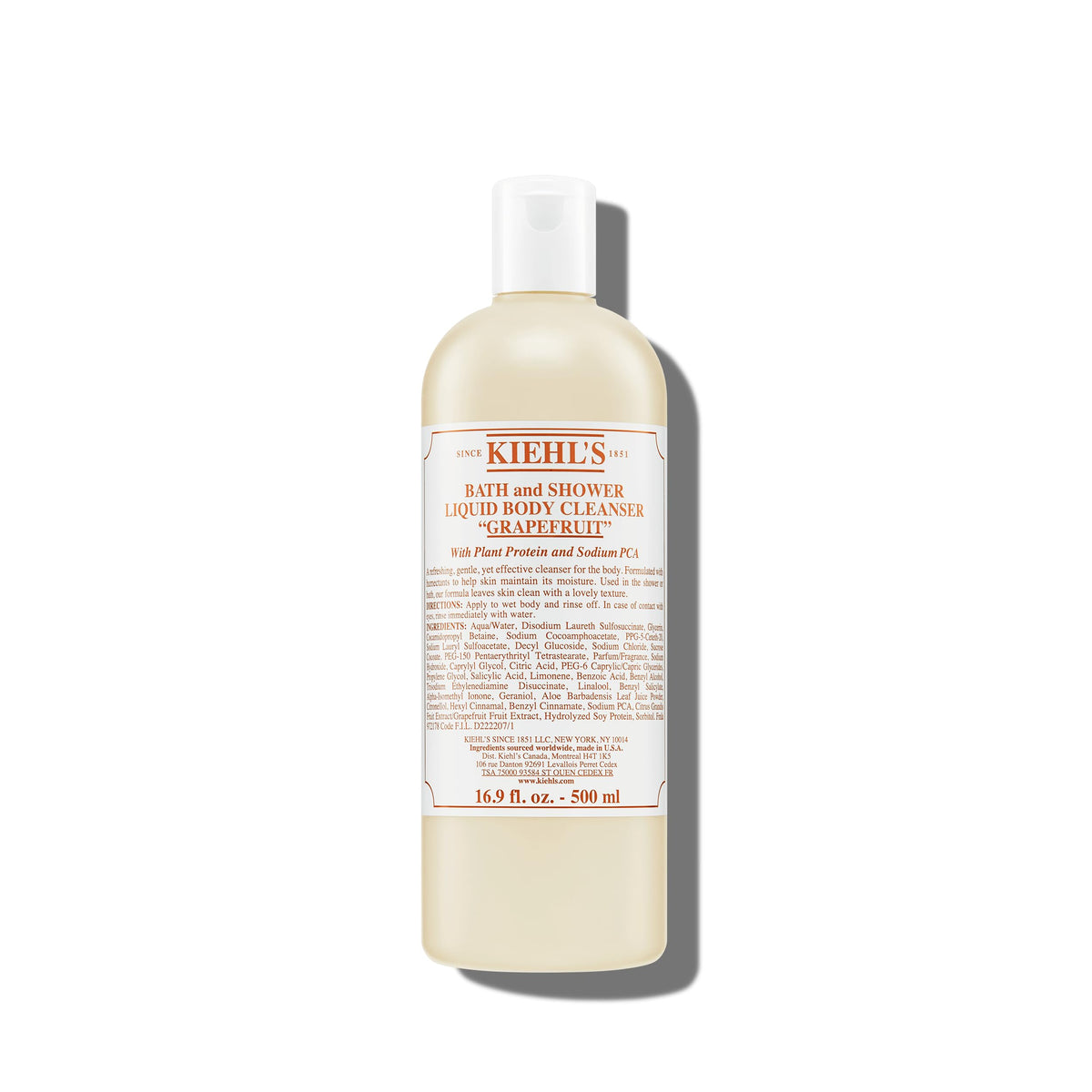 Light Gray Kiehl's - Grapefruit Bath + Shower Liquid Body Cleanser, Smooths Skin
