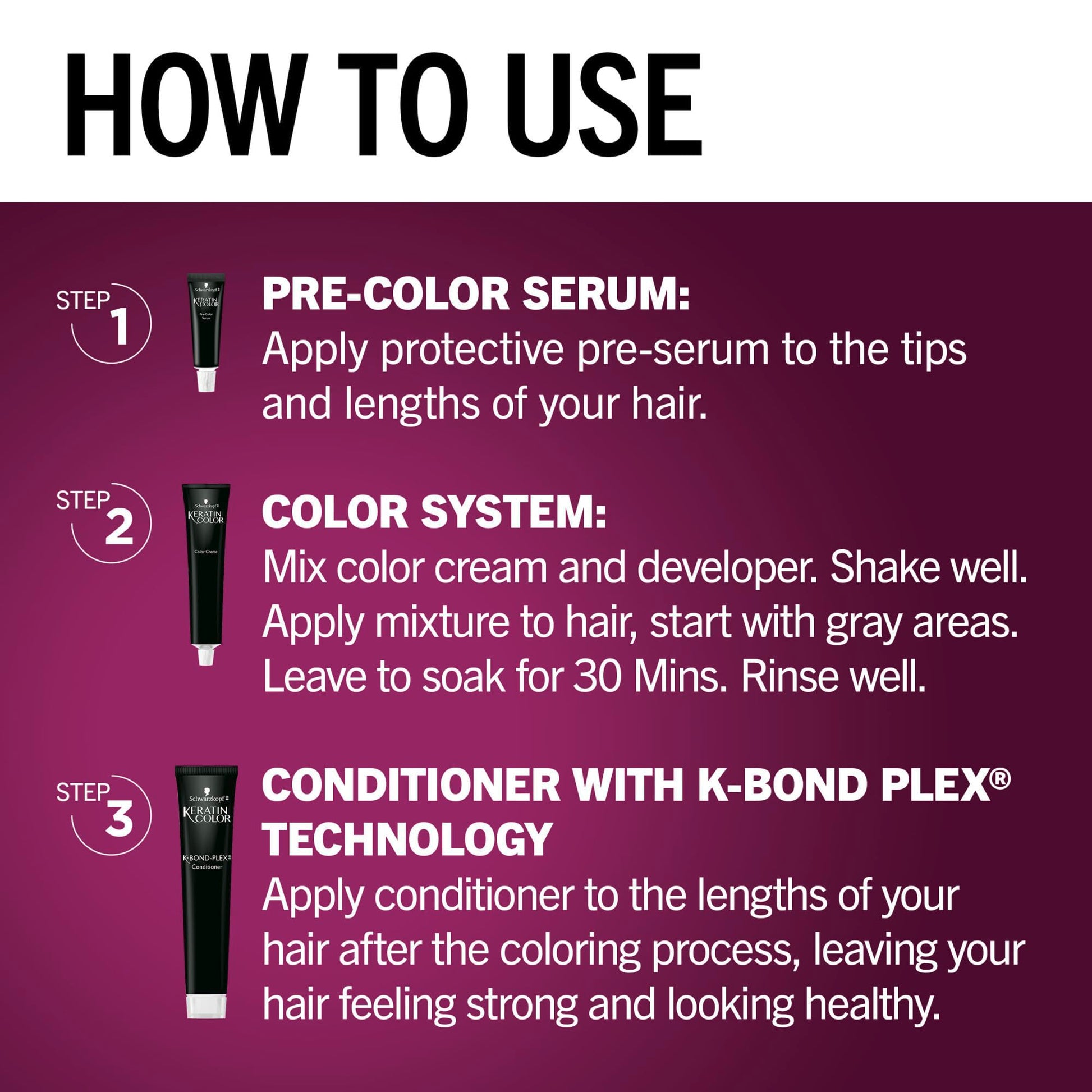 Dark Red Schwarzkopf Keratin Permanent Hair Dye Cream, 3.0 Espresso, Professional Quality Color for Up to 100% Gray Coverage, Bond Enforcing System