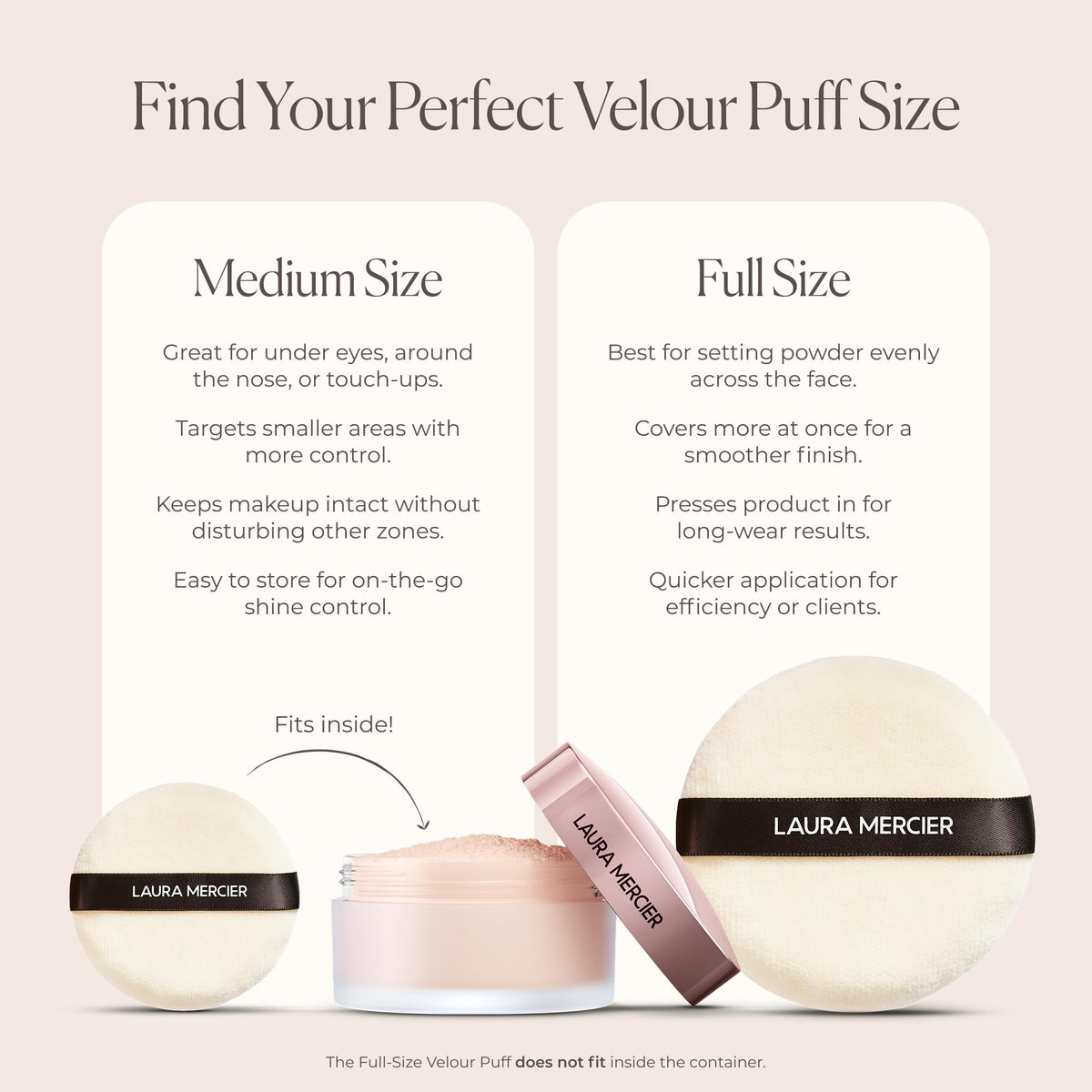 White Smoke Laura Mercier Velour Powder Puff