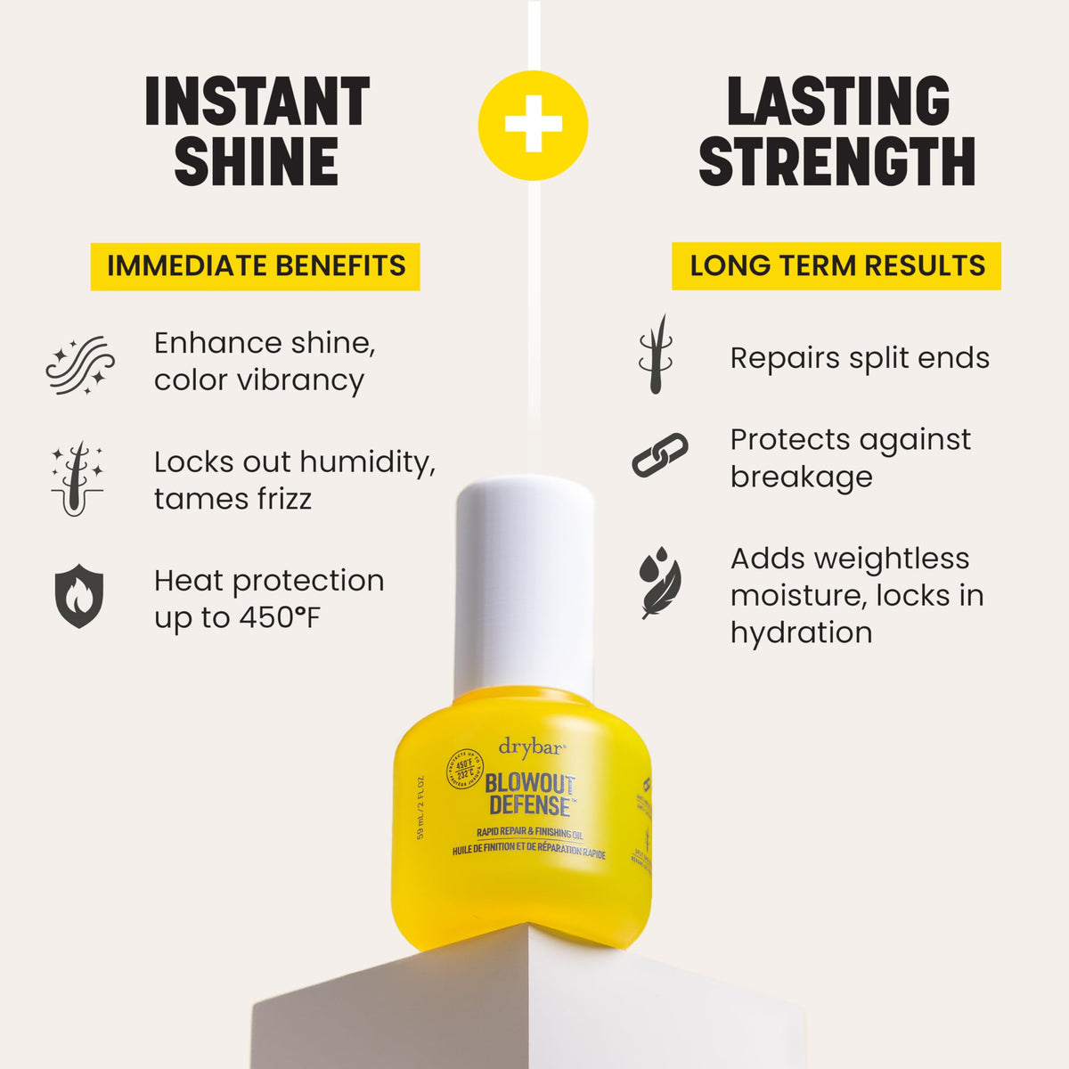 Misty Rose Drybar Blowout Defense Rapid Repair and Finishing Oil, 2 oz