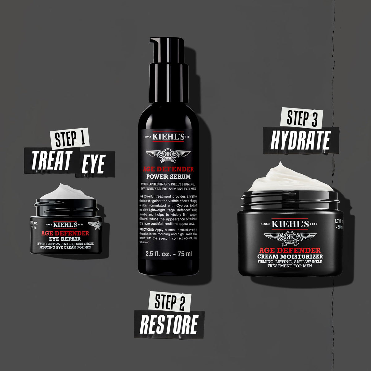 Dark Slate Gray Kiehl's - Age Defender Eye Repair - Reduces Dark Circles - 0.5 fl oz