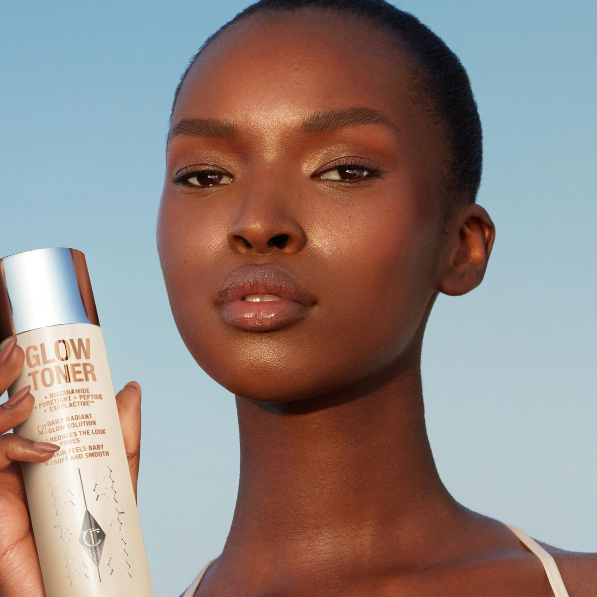 Gray Charlotte Tilbury Glow Face Toner - Exfoliating Toner for Oily Skin