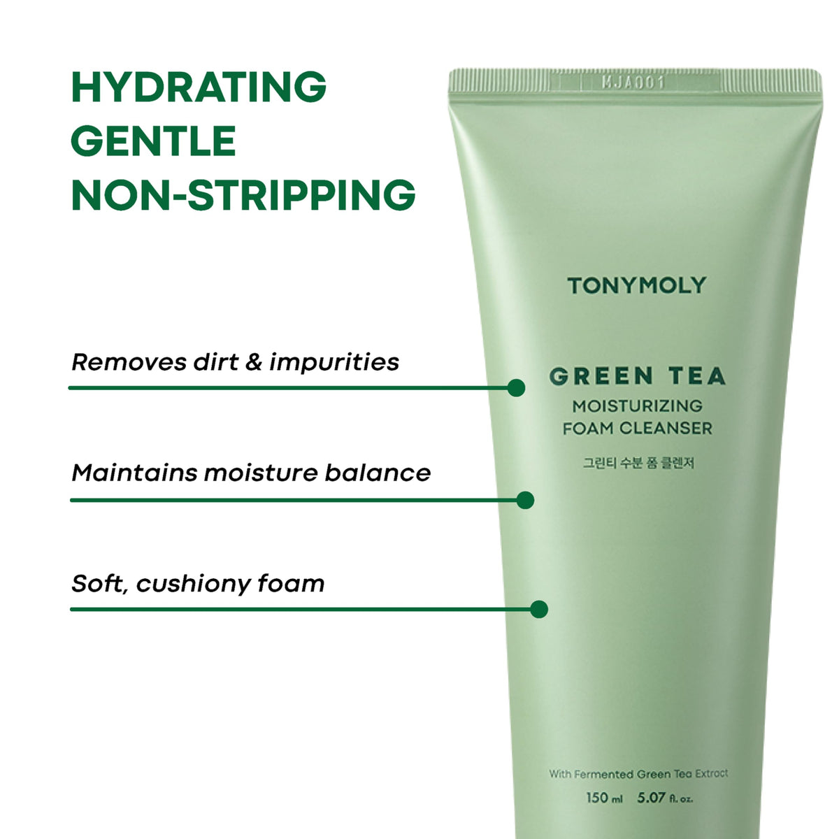 White Smoke TONYMOLY Chok Chok Green Tea Foaming Cleanser - Daily Antioxidant Face Wash