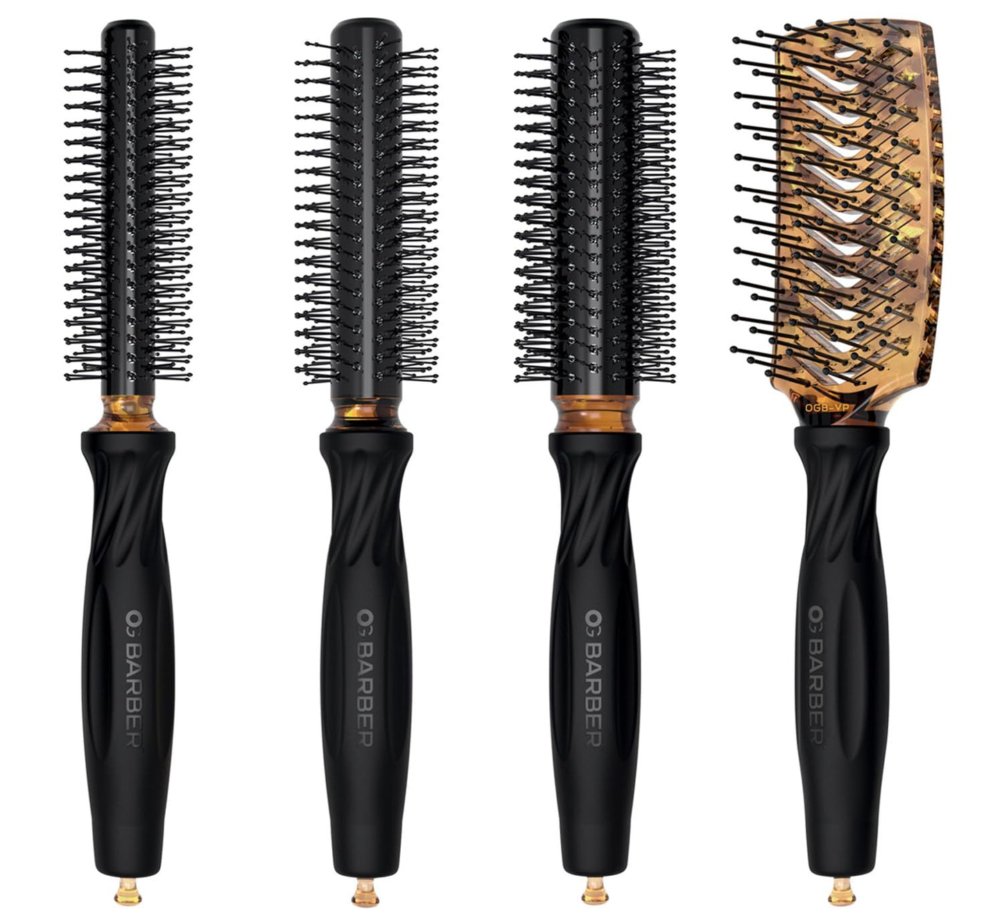 White Smoke Olivia Garden OG Barber contains 4 styling brushes, ideal for men grooming