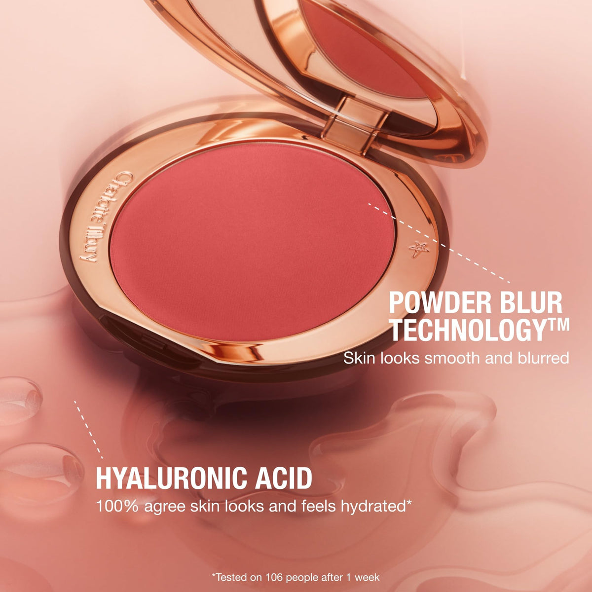 Light Pink Charlotte Tilbury Airbrush Flawless Blush Blur - Powder Color for Cheeks