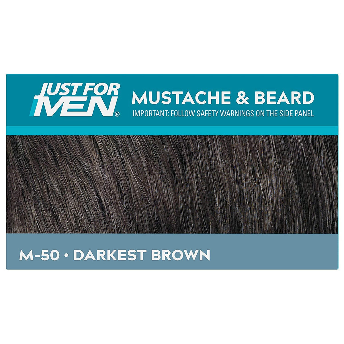 Dark Slate Gray JUST FOR MEN Color Gel Mustache & Beard, M-50 Darkest Brown 1 ea (Pack of 5)