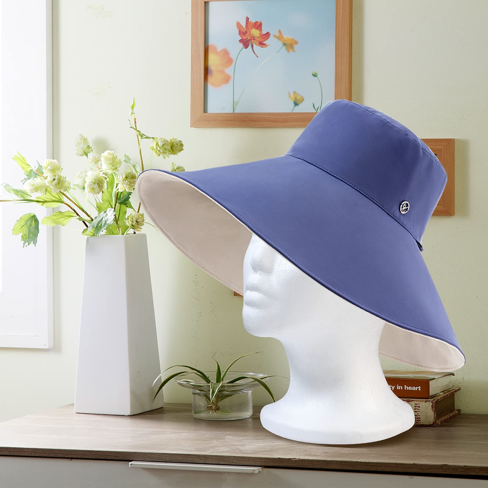 Lavender BALABALA 3 Pcs Foam Wig Head, Female Styrofoam Mannequin Hairpieces Stand Holder Cosmetics Model Head Wig Display for Style, Model, Display Hair, Hats, Hairpieces, Mask , Salon and Travel
