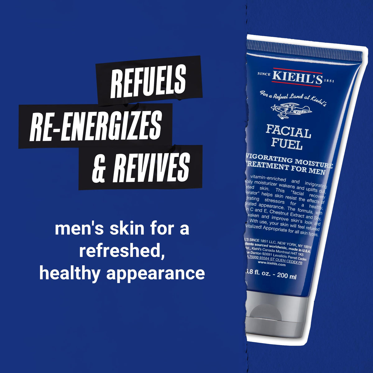 Midnight Blue Kiehl's - Facial Fuel Men's Energizing Moisturizer